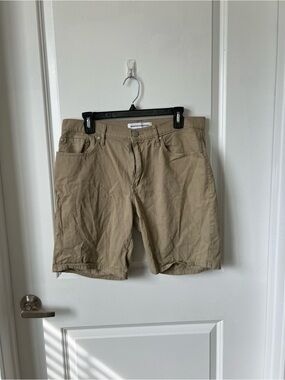 Men's Flat Front Casual Shorts in Khaki